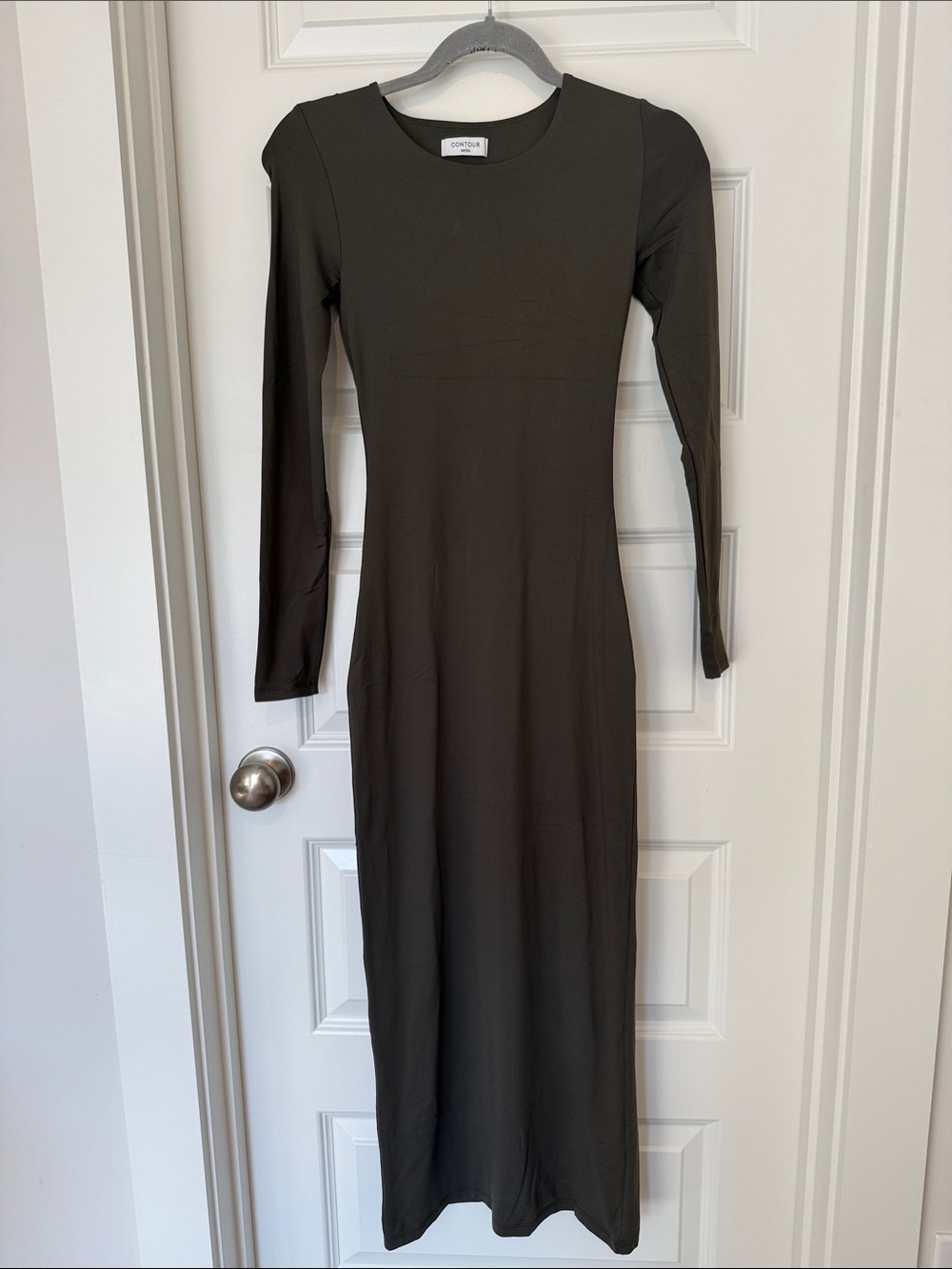 Aritzia Long Sleeve Maxi Dress in Olive